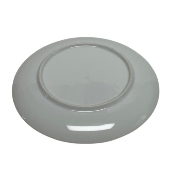 Vintage Macys Christmas Tree Gold Trim Appetizer Dessert Holiday Plate 1985 - Picture 3 of 3